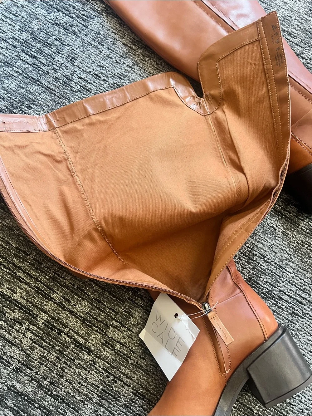 Franco Sarto Cognac Brown Over-the-Knee Leather Boots